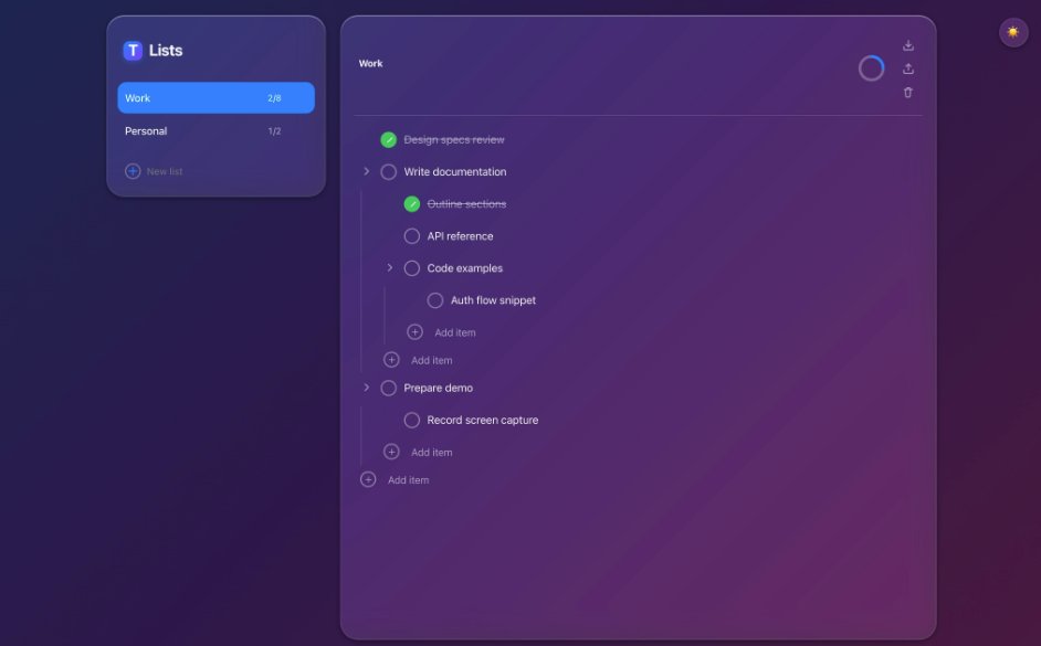 Ornith dark mode. Gradient backdrop so the frosted glass has something to blur, with reduced-transparency fallbacks.